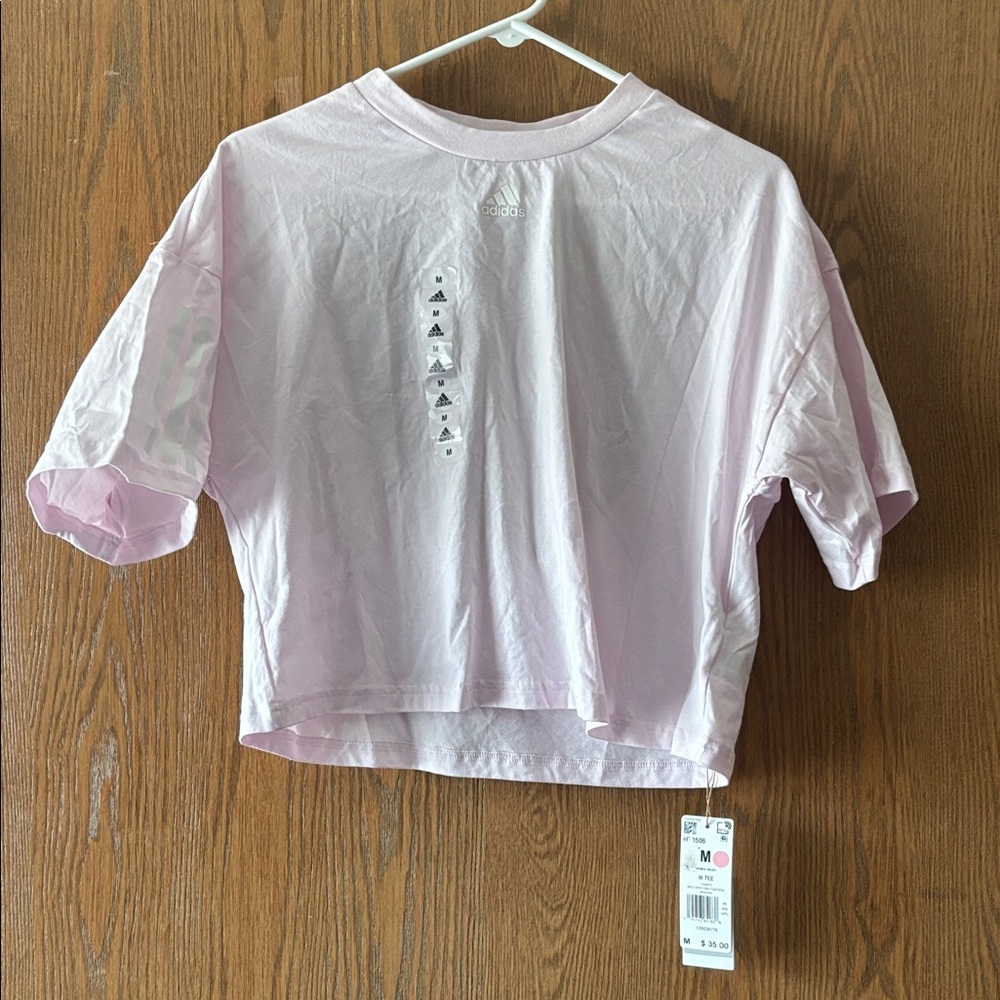 Adidas NWT Light Pink Women's Crop Top Size M